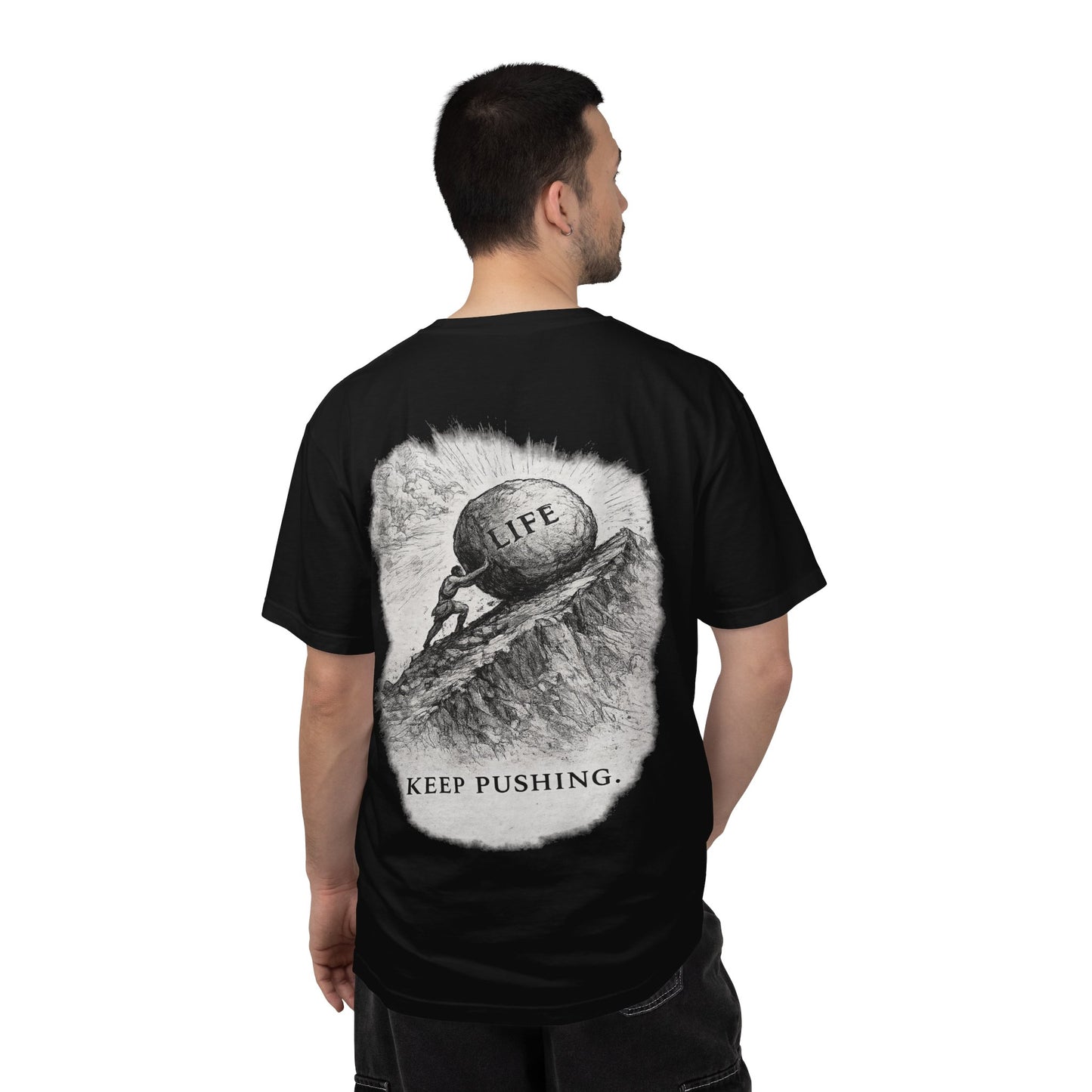 “Keep Pushing” — Sisyphus Philosophy Tee