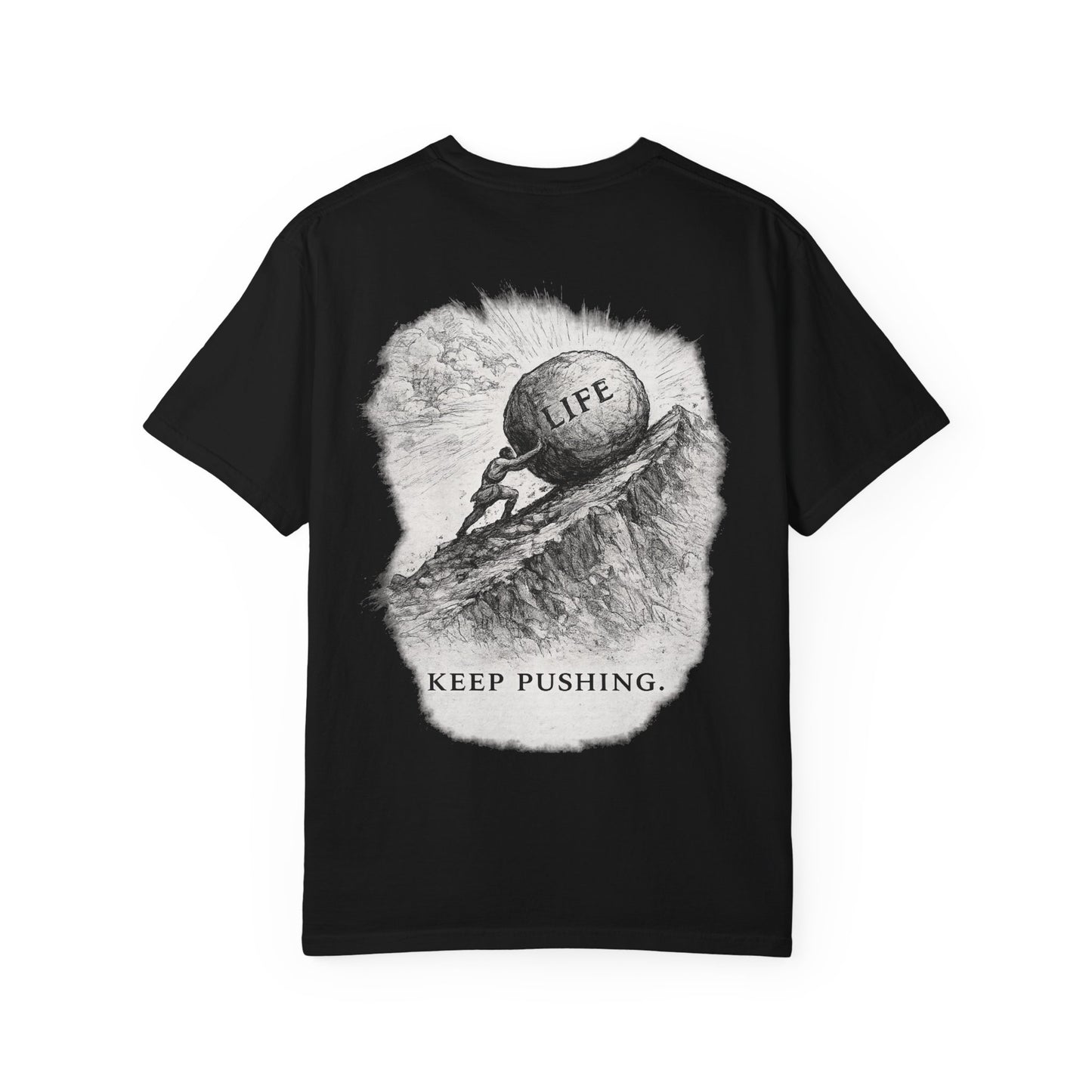 “Keep Pushing” — Sisyphus Philosophy Tee