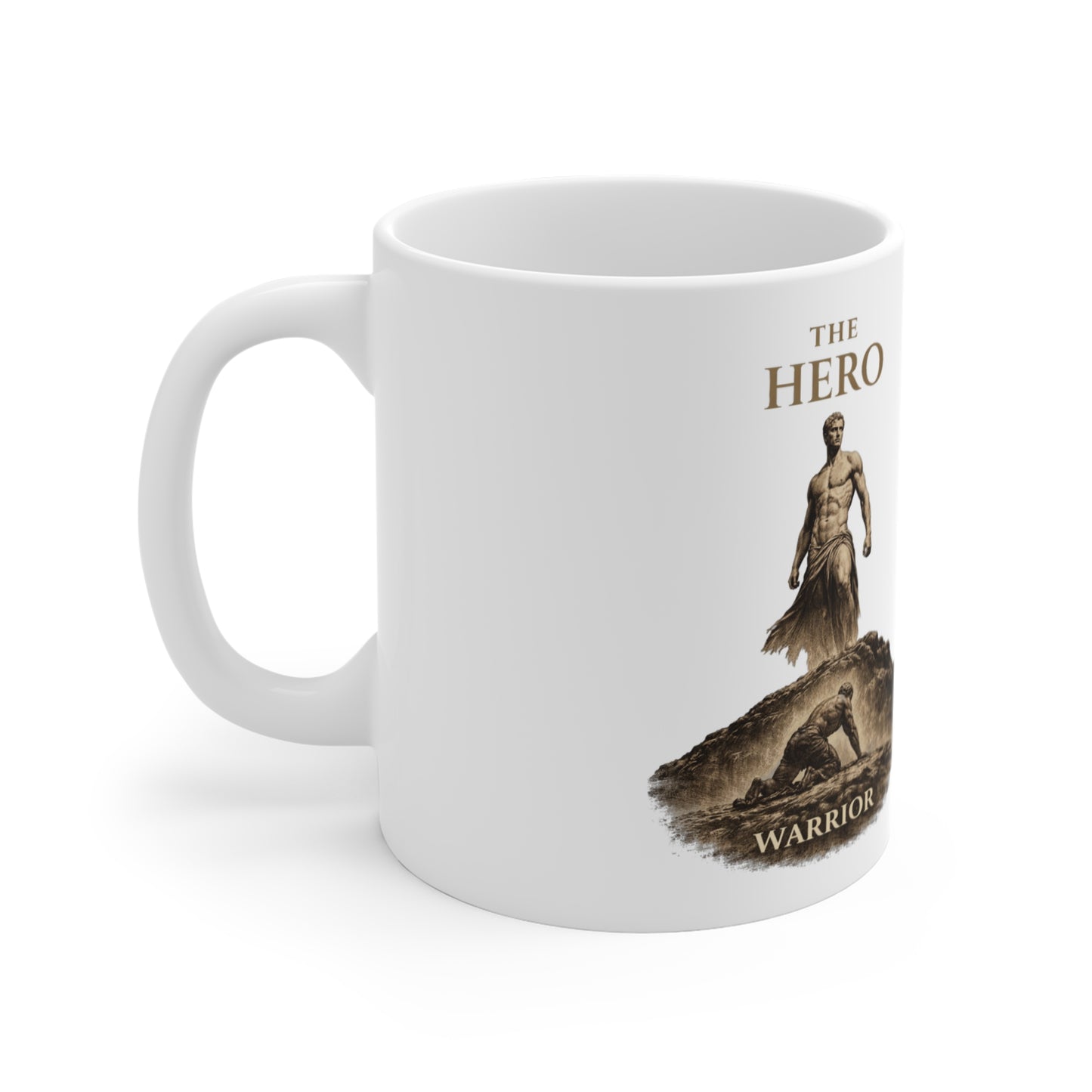 The Hero Archetype Mug — Strength Forged Through Struggle Inspirational Coffee Cup