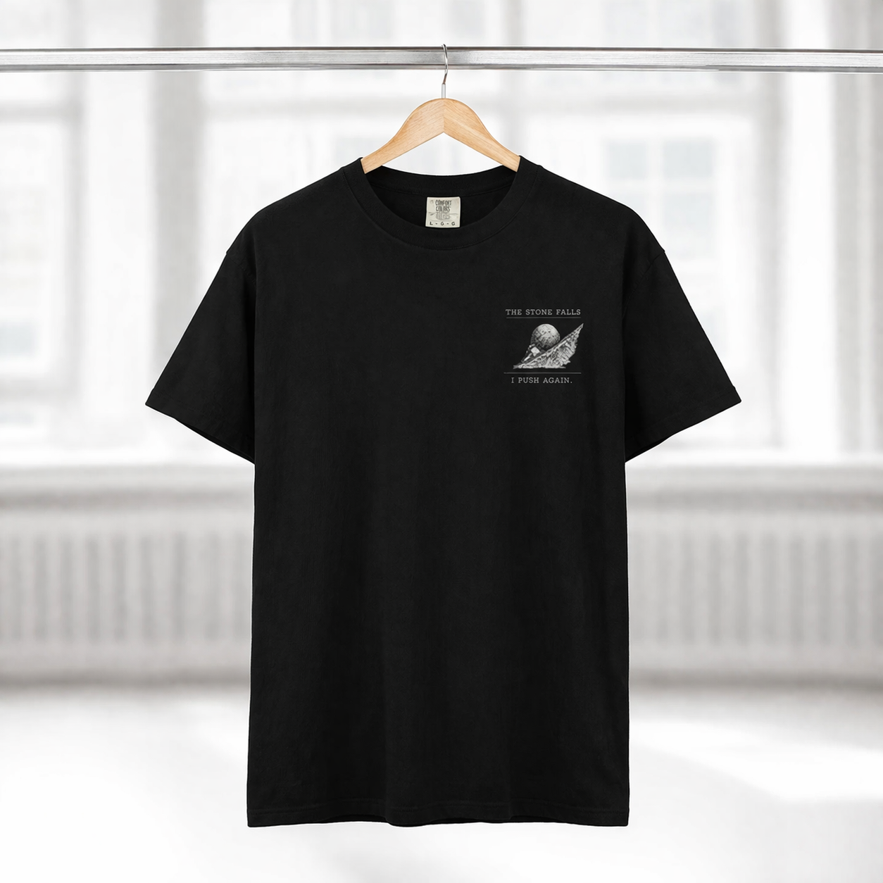 “Keep Pushing” — Sisyphus Philosophy Tee