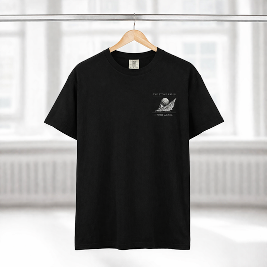 “Keep Pushing” — Sisyphus Philosophy Tee